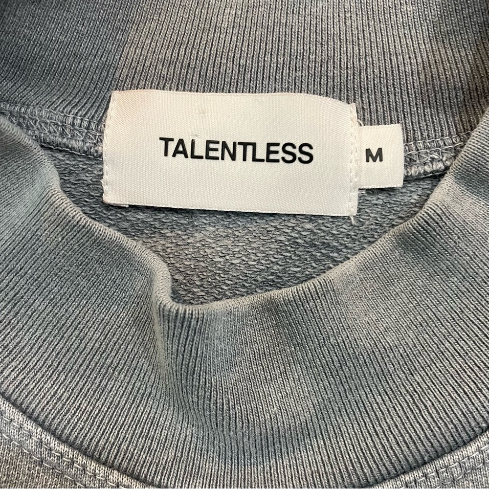 TALENTLESS Gray Cropped Sweatshirt | Size M | EUC - Picture 3 of 8